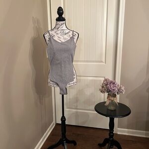 Free People Heather Gray Bodysuit